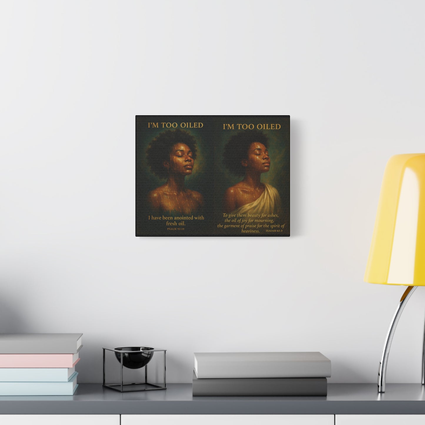 Inspirational Wall Art Canvas, Matte Finish, Faith Decor, Christian Home Art, Gift for Her, Motivational Room Decor, Psalm 92:10