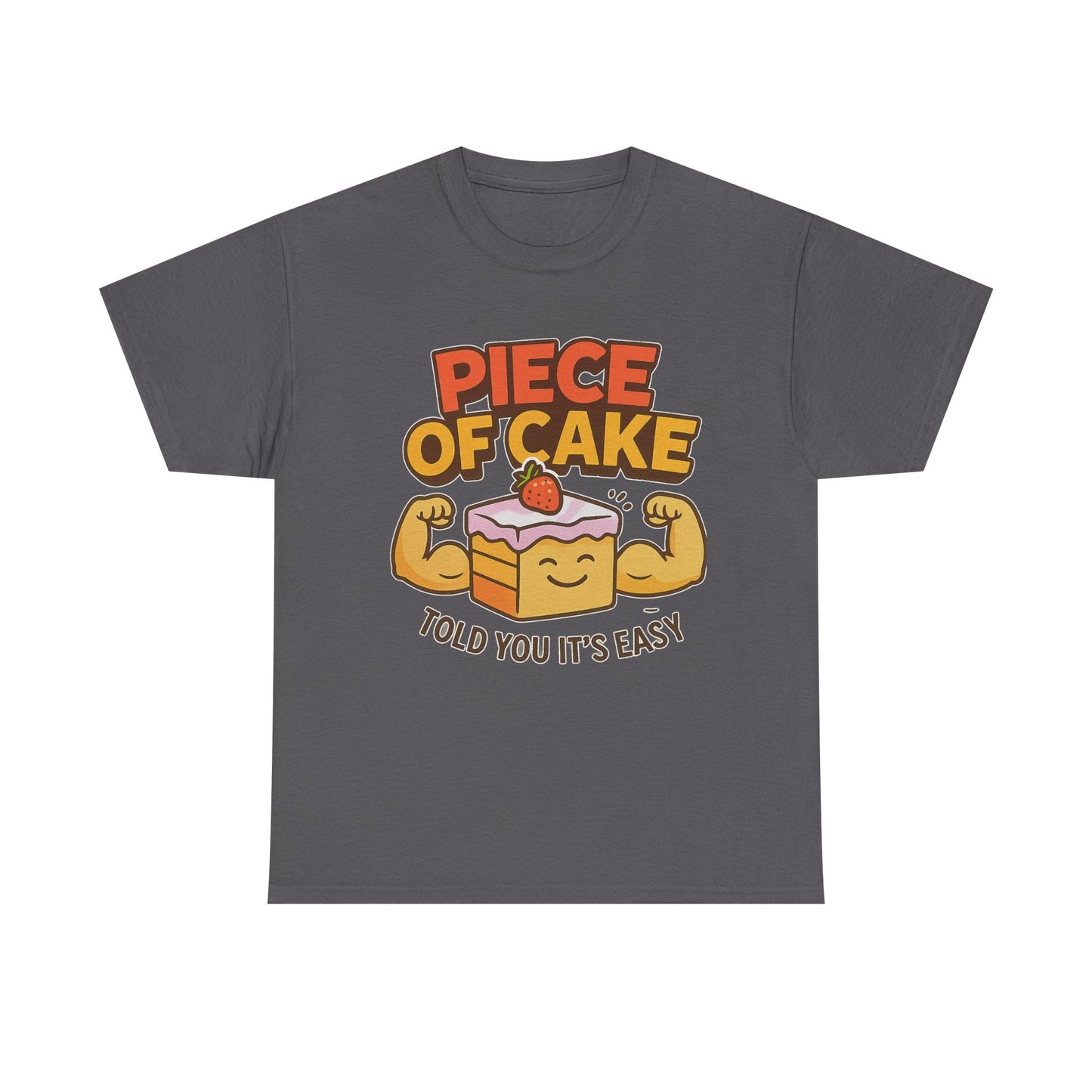 Fun Cake Graphic Tee, Piece of Cake T-Shirt, Foodie Gift, Self-Care Apparel, Birthday Celebration Wear, Casual Everyday Fashion