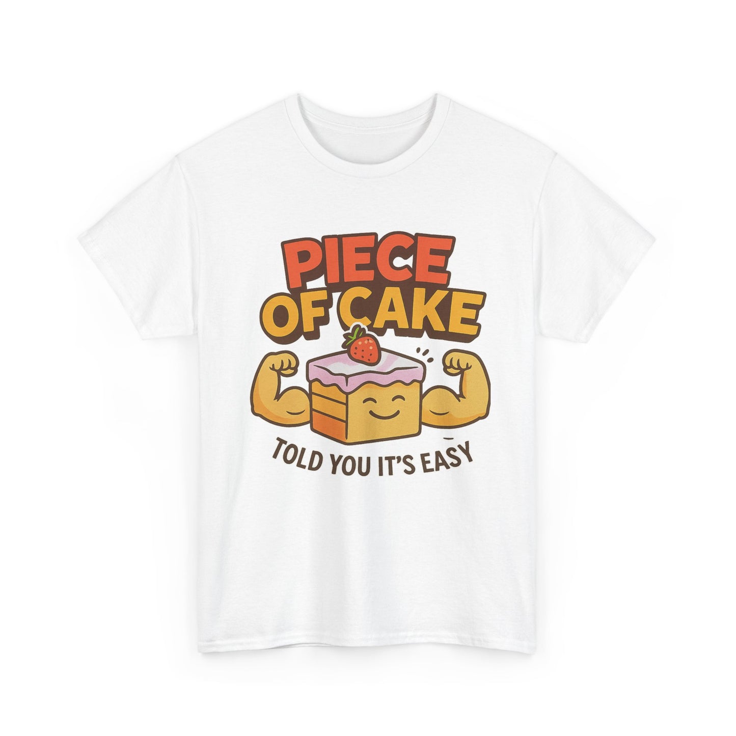 Fun Cake Graphic Tee, Piece of Cake T-Shirt, Foodie Gift, Self-Care Apparel, Birthday Celebration Wear, Casual Everyday Fashion