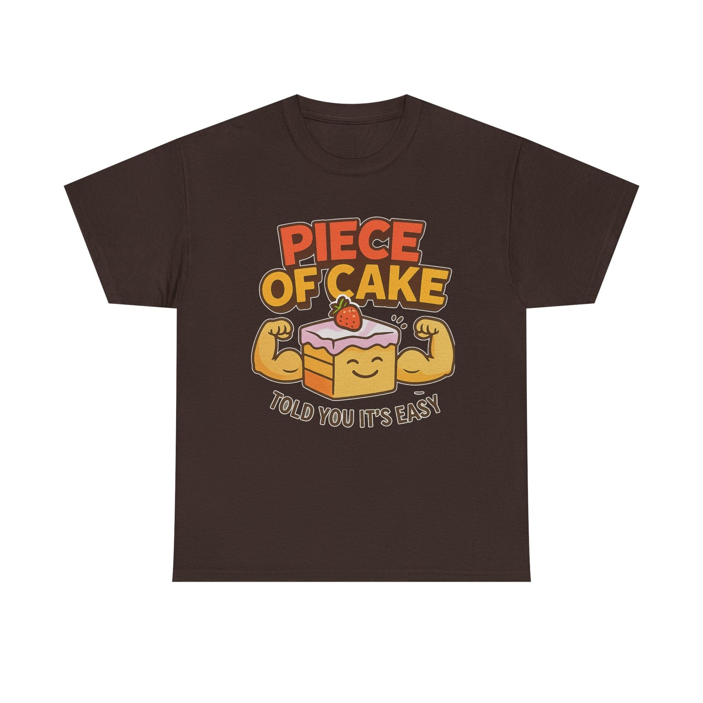 Fun Cake Graphic Tee, Piece of Cake T-Shirt, Foodie Gift, Self-Care Apparel, Birthday Celebration Wear, Casual Everyday Fashion