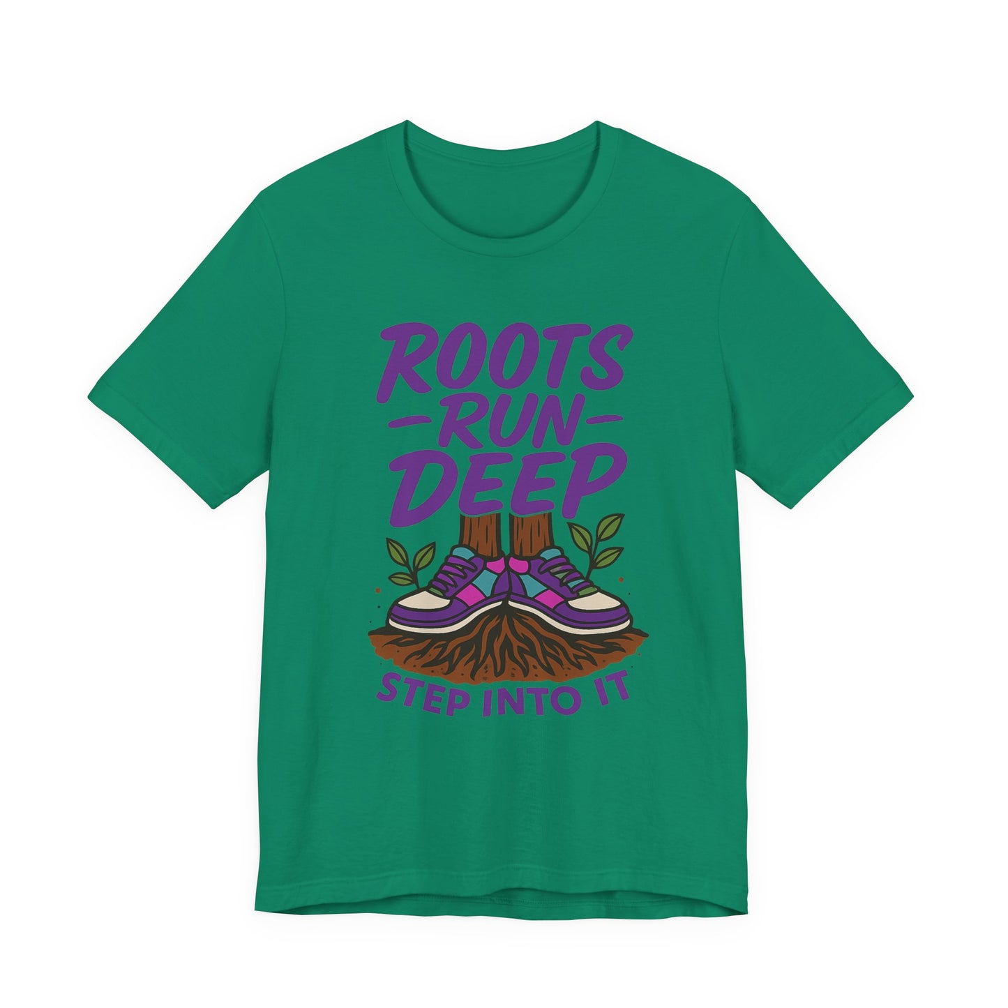 Nature-Inspired Roots Run Deep Unisex Tee, Eco-Friendly Shirt, Nature Lover Gift, Adventure Wear, Tree Planting Enthusiast