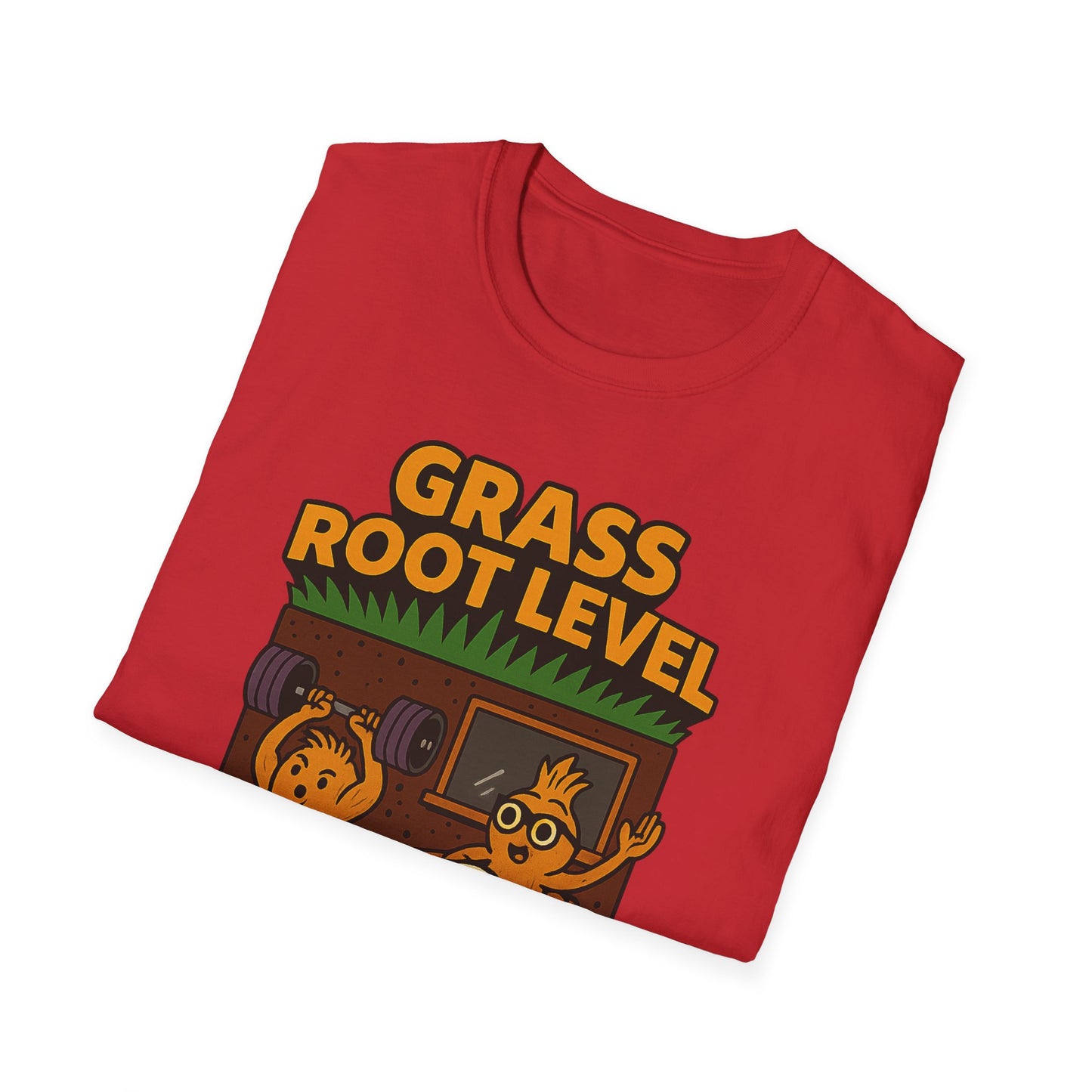 Unisex Eco-Friendly T-Shirt - Grass Root Level, Nature Lover Gift, Sustainable Fashion, Earth Day Tee, Gardening Enthusiast Apparel