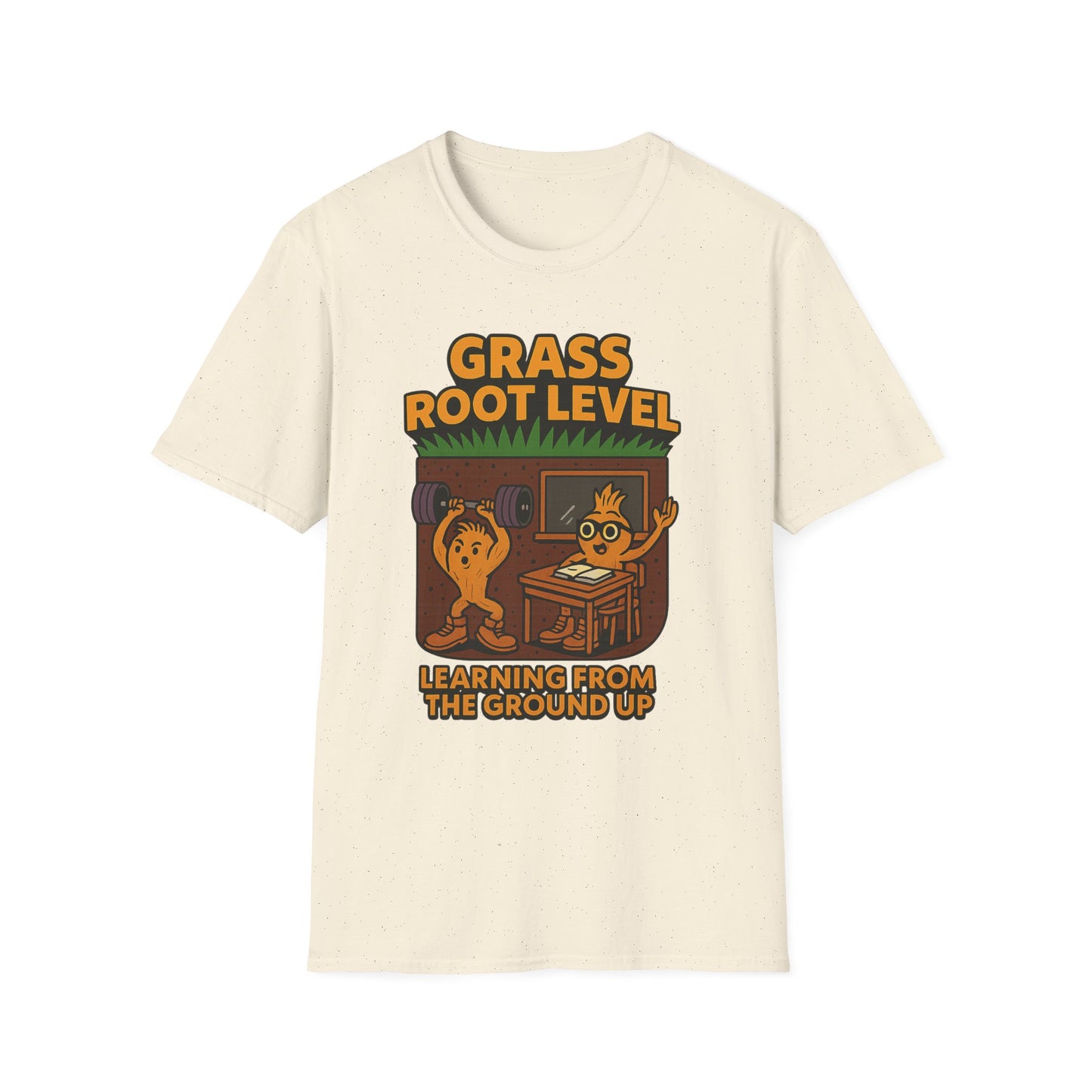 Unisex Eco-Friendly T-Shirt - Grass Root Level, Nature Lover Gift, Sustainable Fashion, Earth Day Tee, Gardening Enthusiast Apparel