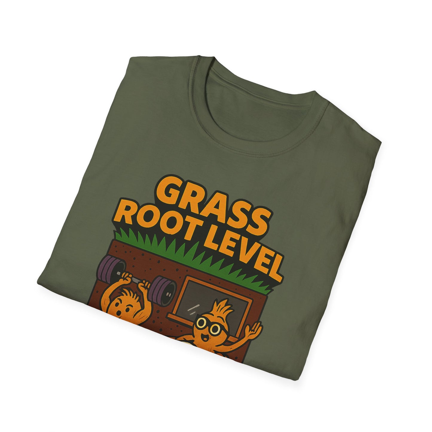 Unisex Eco-Friendly T-Shirt - Grass Root Level, Nature Lover Gift, Sustainable Fashion, Earth Day Tee, Gardening Enthusiast Apparel