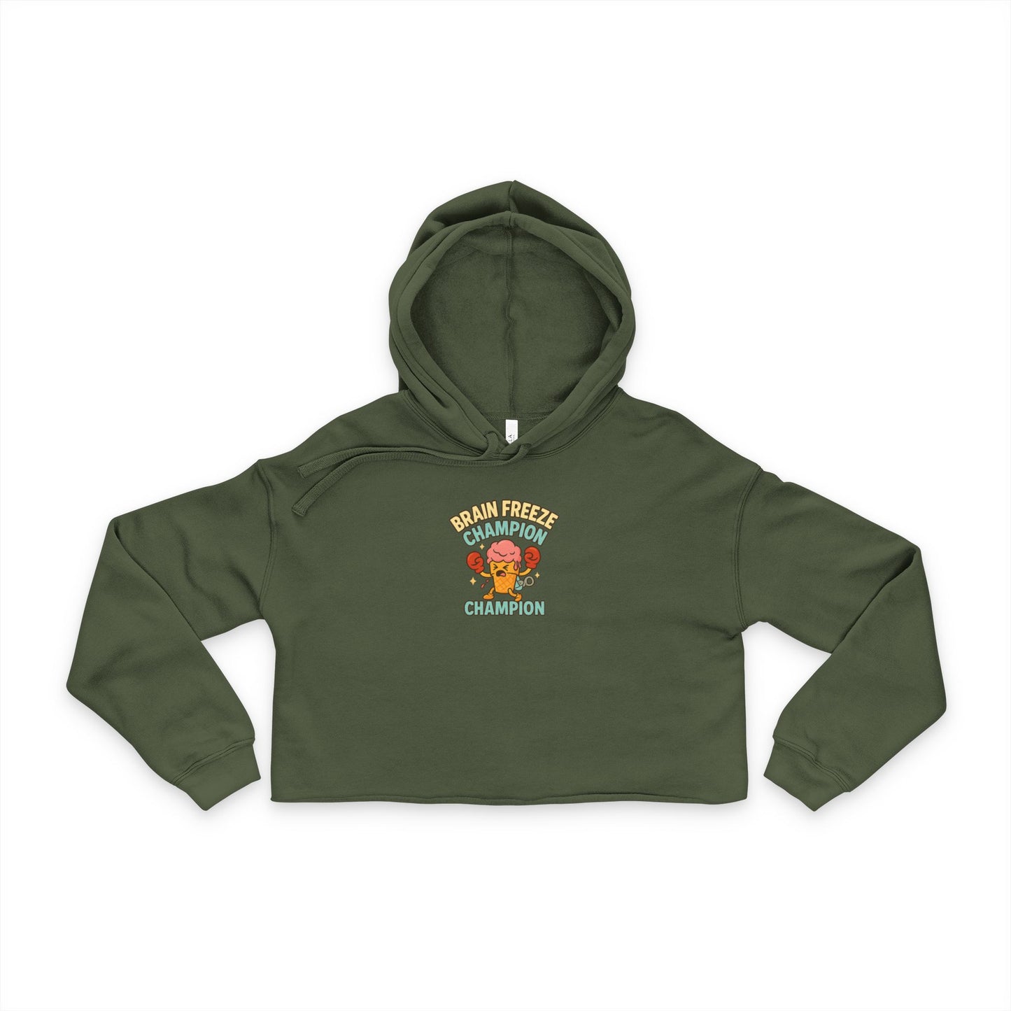 Brain Freeze Champion Women's Cropped Hoodie | Cool Casual Wear, Gift for Friends, Winter Wardrobe Essential, Trendy Outfit