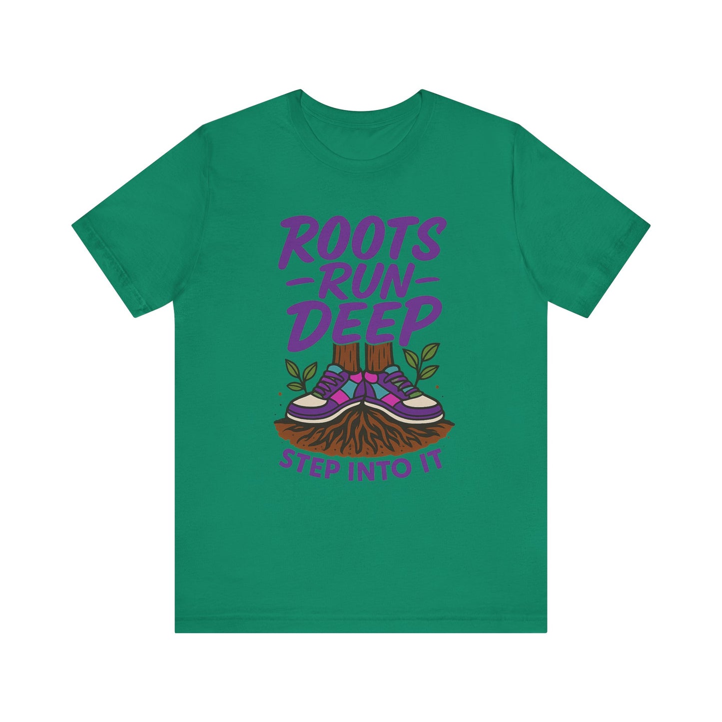 Nature-Inspired Roots Run Deep Unisex Tee, Eco-Friendly Shirt, Nature Lover Gift, Adventure Wear, Tree Planting Enthusiast