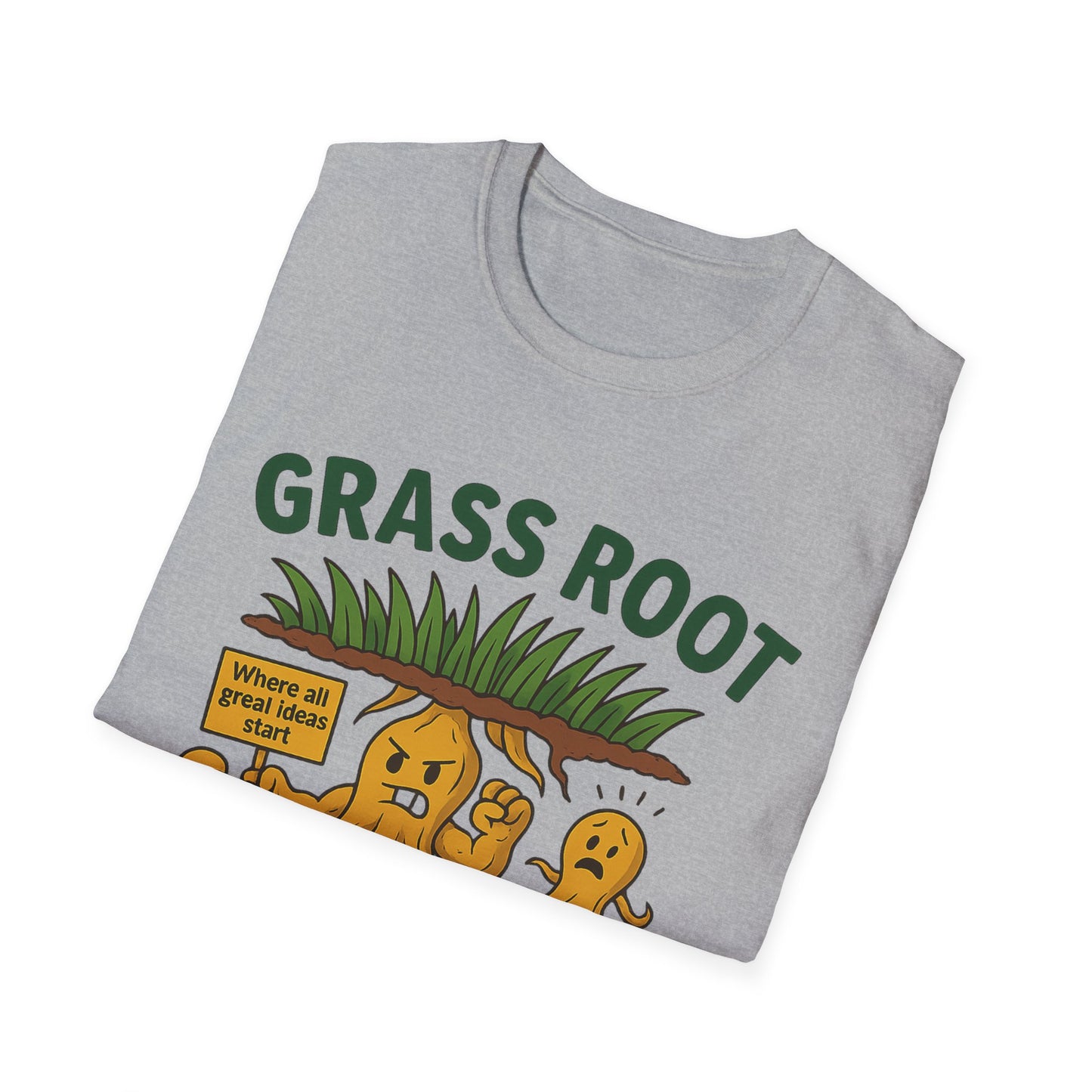 Grass Root Level Unisex T-Shirt - Softstyle Tee for Nature Lovers, Eco-Friendly Gift, Casual Everyday Wear, Sustainable Fashion