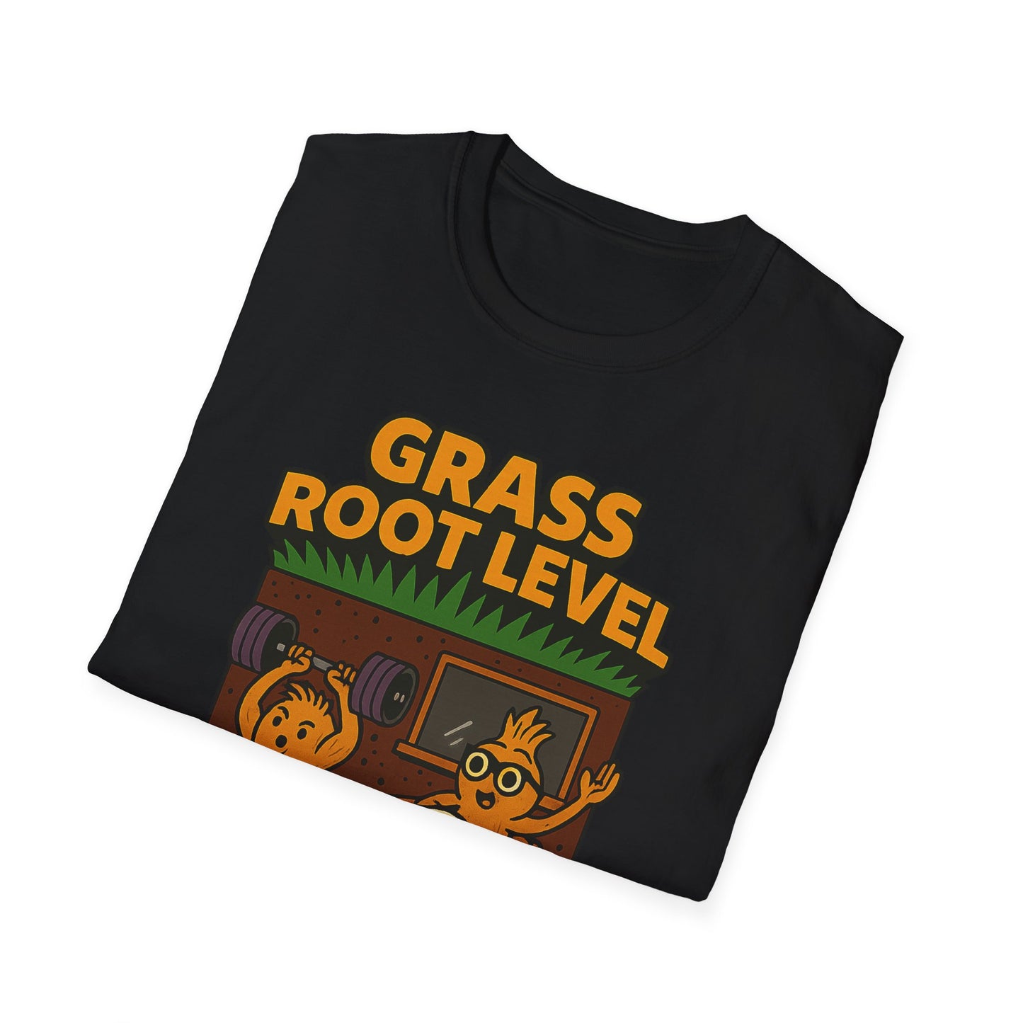 Unisex Eco-Friendly T-Shirt - Grass Root Level, Nature Lover Gift, Sustainable Fashion, Earth Day Tee, Gardening Enthusiast Apparel