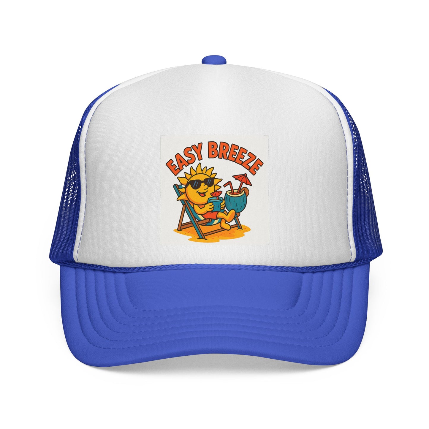 Easy Breeze Trucker Cap, Summer Hat, Beachwear Accessory, Vacation Headwear, Casual Style Gift, Outdoor Fun Cap