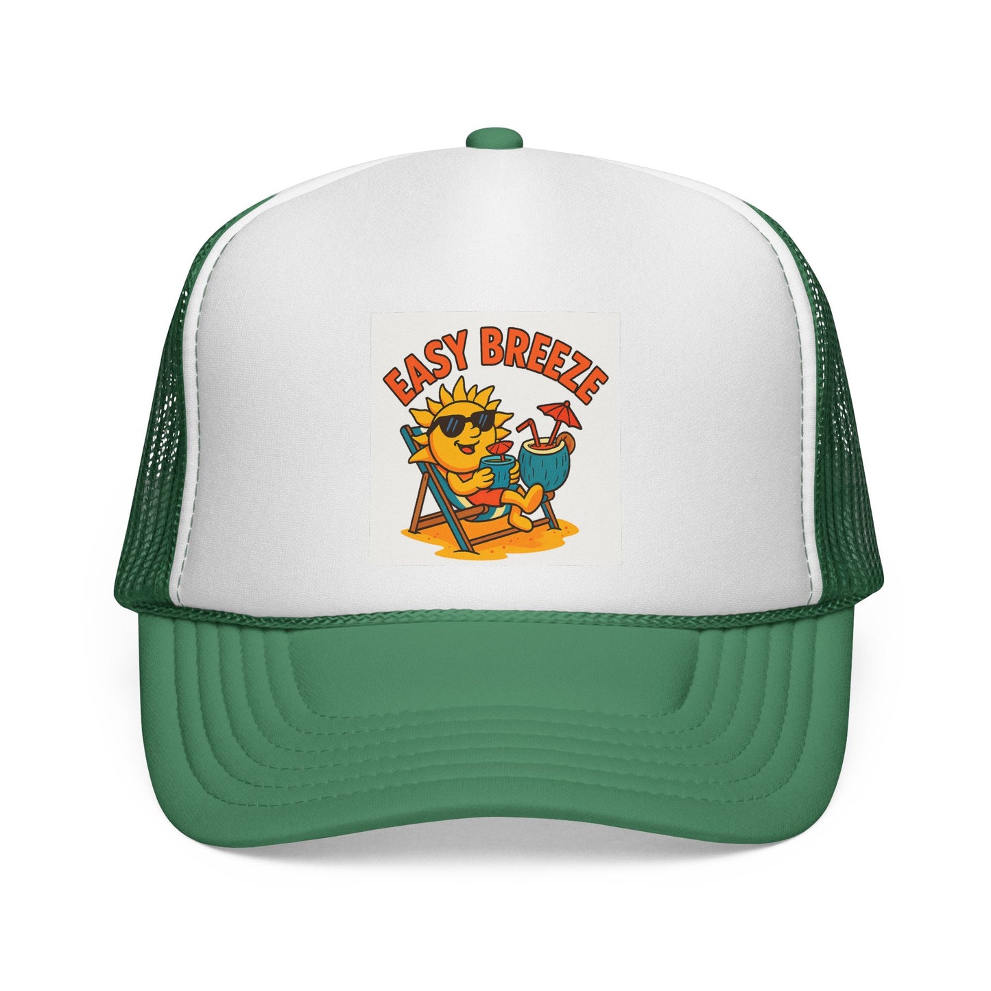 Easy Breeze Trucker Cap, Summer Hat, Beachwear Accessory, Vacation Headwear, Casual Style Gift, Outdoor Fun Cap