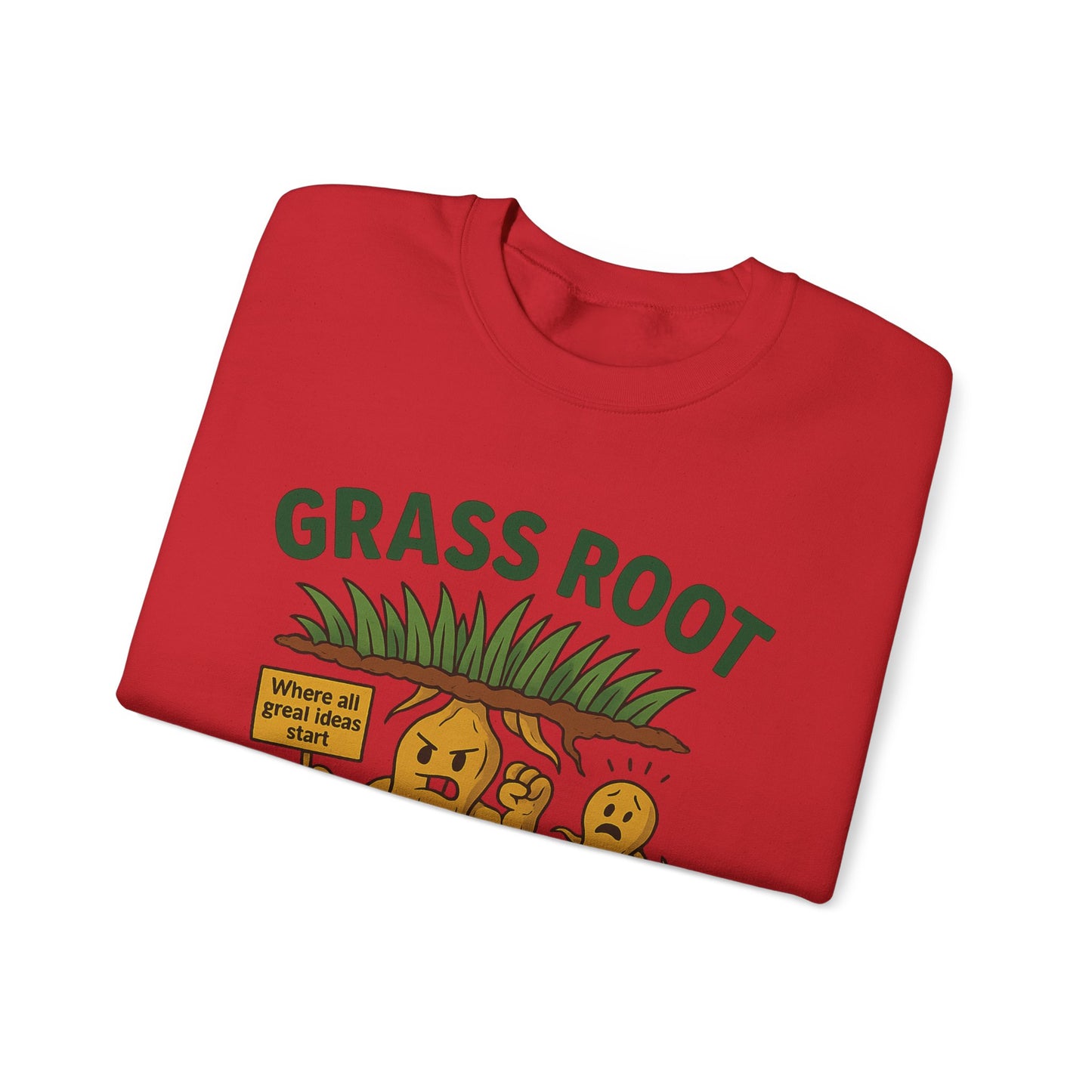 Grass Root Level Crewneck Sweatshirt, Cozy Unisex Sweatshirt, Perfect Gift for Nature Lovers, Plant Lover Apparel, Great for Earth Day
