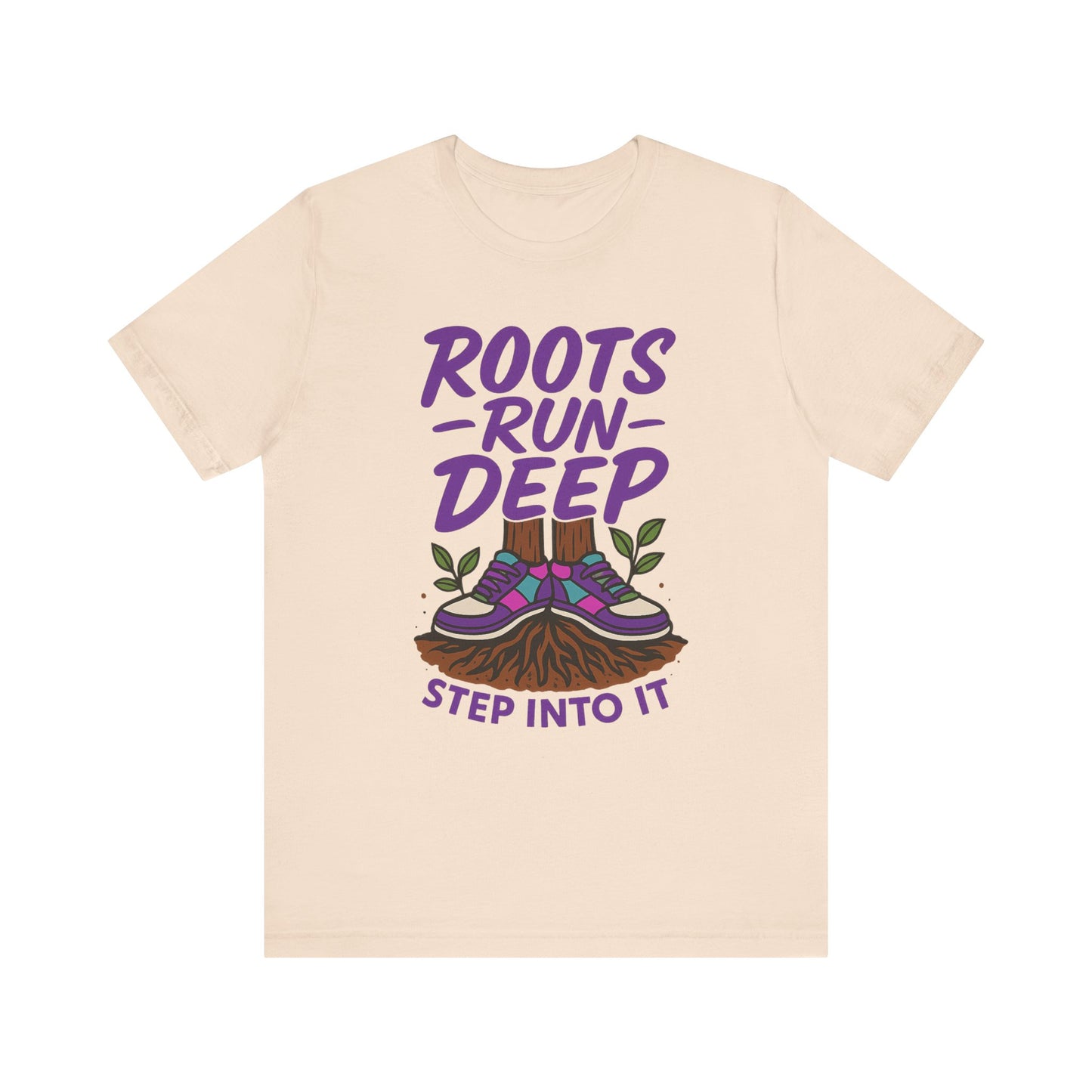 Nature-Inspired Roots Run Deep Unisex Tee, Eco-Friendly Shirt, Nature Lover Gift, Adventure Wear, Tree Planting Enthusiast