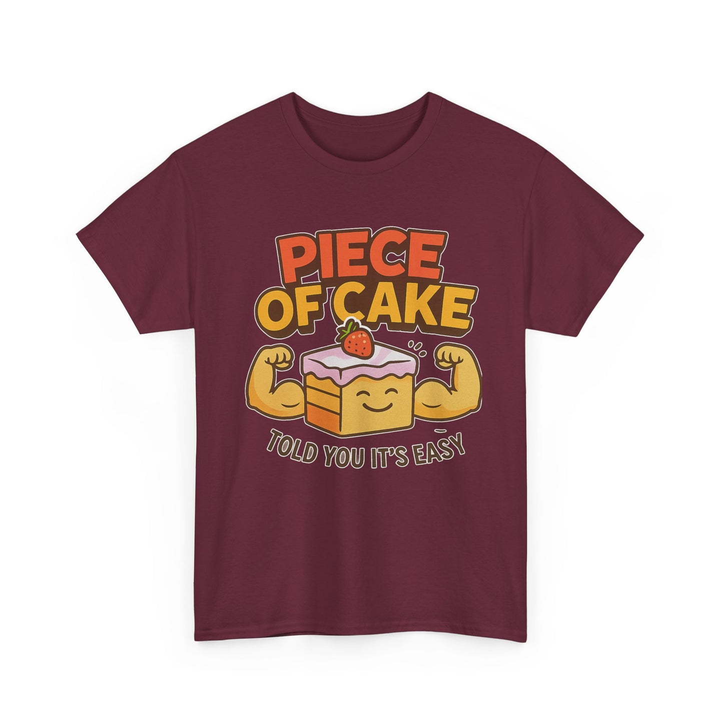 Fun Cake Graphic Tee, Piece of Cake T-Shirt, Foodie Gift, Self-Care Apparel, Birthday Celebration Wear, Casual Everyday Fashion