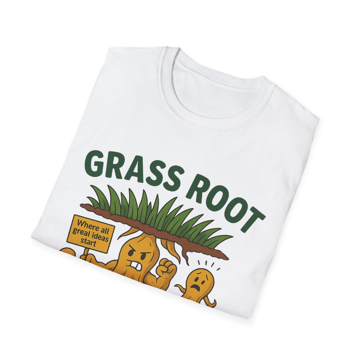 Grass Root Level Unisex T-Shirt - Softstyle Tee for Nature Lovers, Eco-Friendly Gift, Casual Everyday Wear, Sustainable Fashion