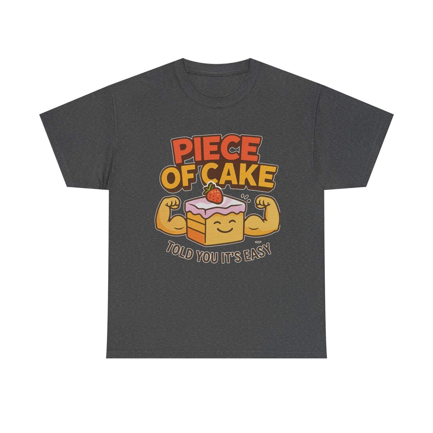 Fun Cake Graphic Tee, Piece of Cake T-Shirt, Foodie Gift, Self-Care Apparel, Birthday Celebration Wear, Casual Everyday Fashion