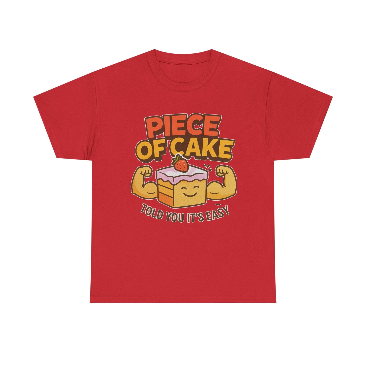 Fun Cake Graphic Tee, Piece of Cake T-Shirt, Foodie Gift, Self-Care Apparel, Birthday Celebration Wear, Casual Everyday Fashion