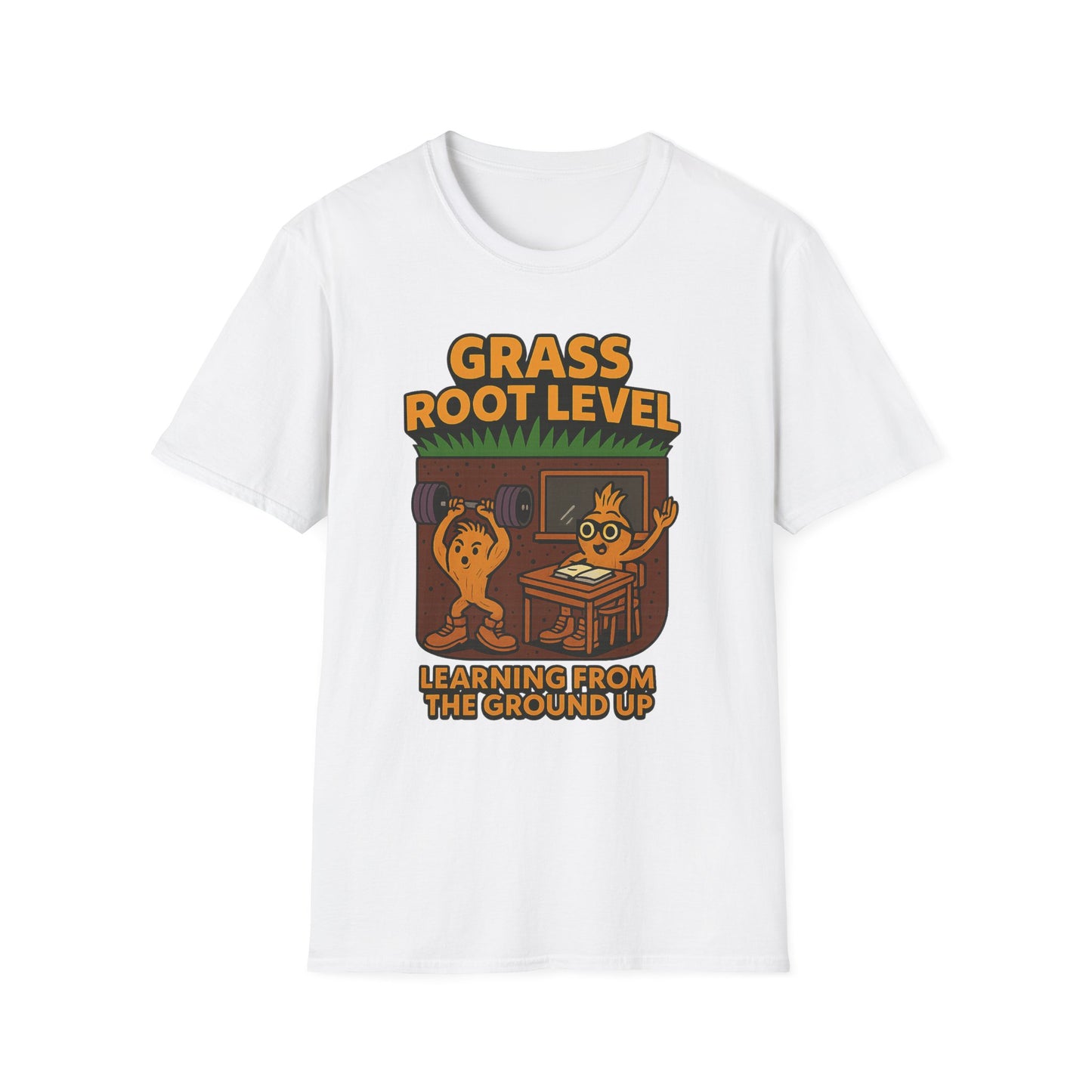 Unisex Eco-Friendly T-Shirt - Grass Root Level, Nature Lover Gift, Sustainable Fashion, Earth Day Tee, Gardening Enthusiast Apparel