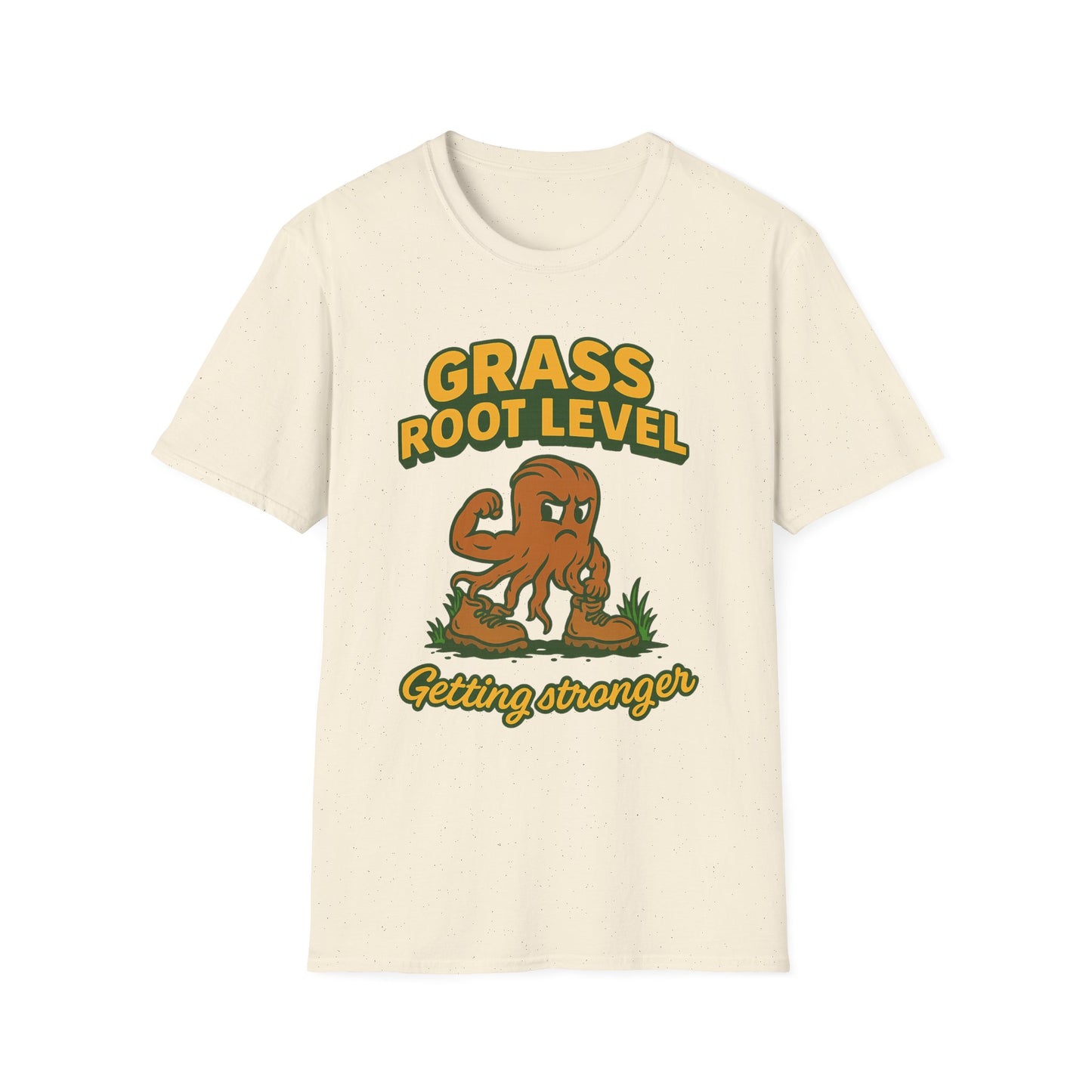 Grass Root Level T-Shirt, Motivational Tee, Unisex Graphic Tee, Eco-Friendly Apparel, Gift for Growth Mindset