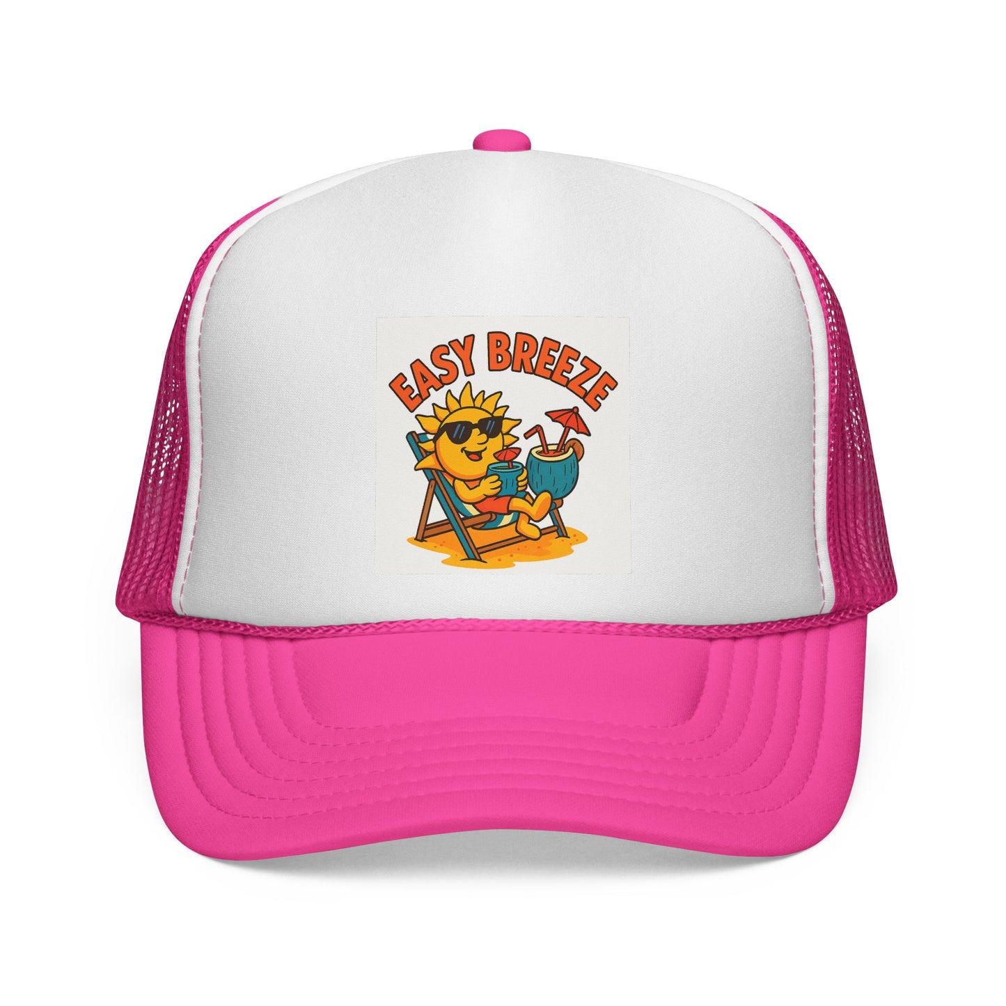 Easy Breeze Trucker Cap, Summer Hat, Beachwear Accessory, Vacation Headwear, Casual Style Gift, Outdoor Fun Cap