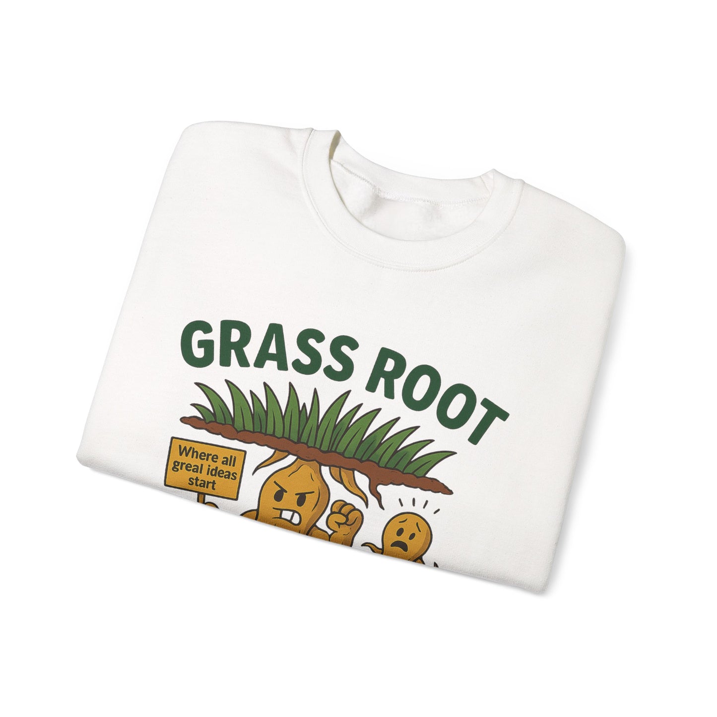 Grass Root Level Crewneck Sweatshirt, Cozy Unisex Sweatshirt, Perfect Gift for Nature Lovers, Plant Lover Apparel, Great for Earth Day