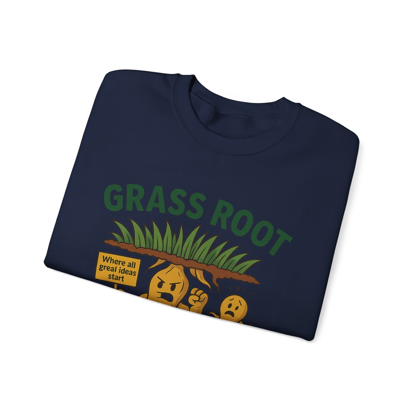 Grass Root Level Crewneck Sweatshirt, Cozy Unisex Sweatshirt, Perfect Gift for Nature Lovers, Plant Lover Apparel, Great for Earth Day