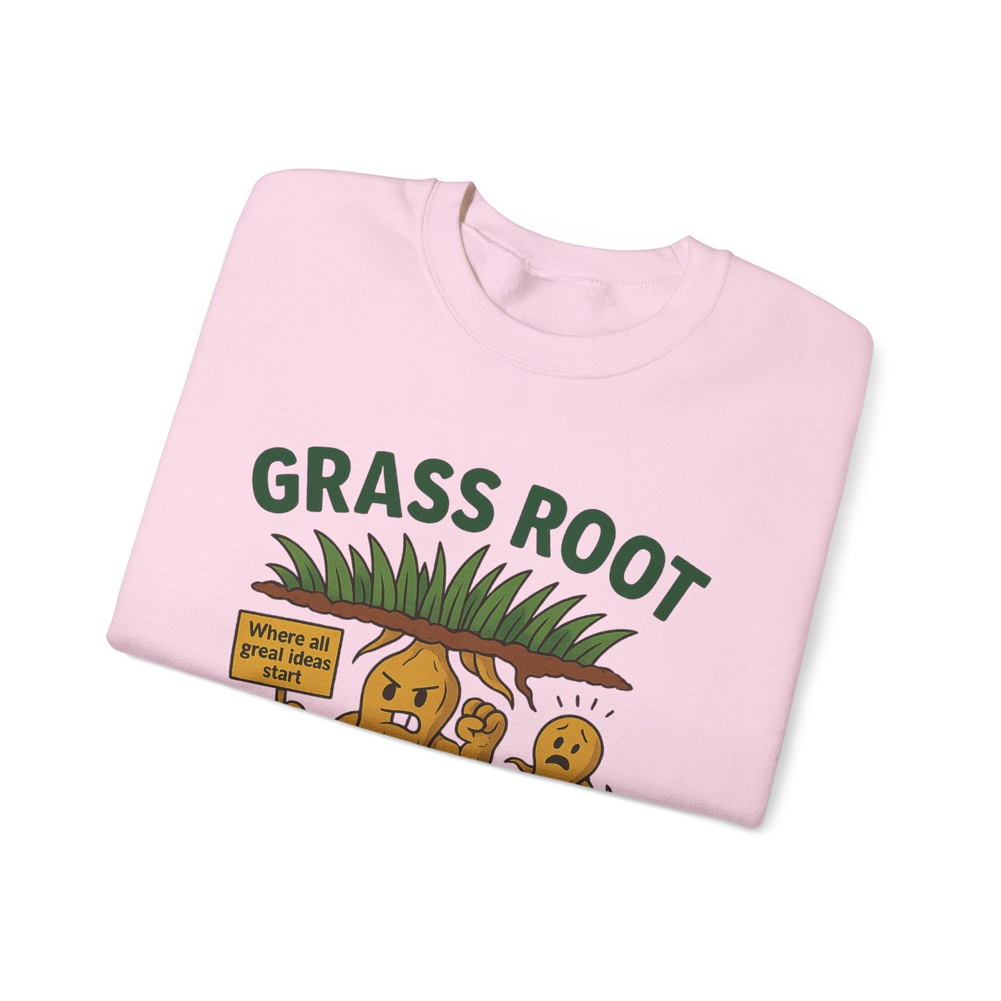Grass Root Level Crewneck Sweatshirt, Cozy Unisex Sweatshirt, Perfect Gift for Nature Lovers, Plant Lover Apparel, Great for Earth Day