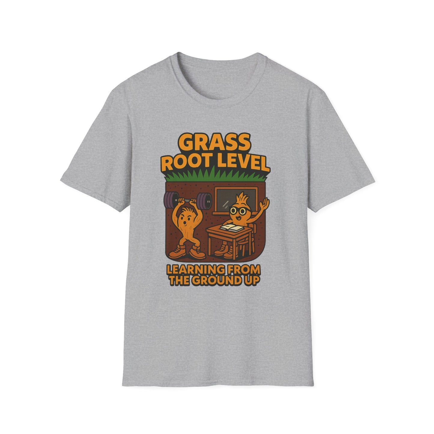 Unisex Eco-Friendly T-Shirt - Grass Root Level, Nature Lover Gift, Sustainable Fashion, Earth Day Tee, Gardening Enthusiast Apparel