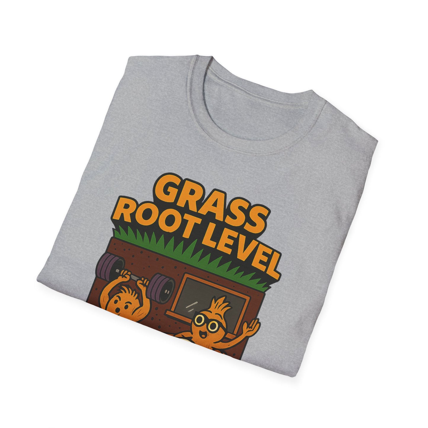 Unisex Eco-Friendly T-Shirt - Grass Root Level, Nature Lover Gift, Sustainable Fashion, Earth Day Tee, Gardening Enthusiast Apparel