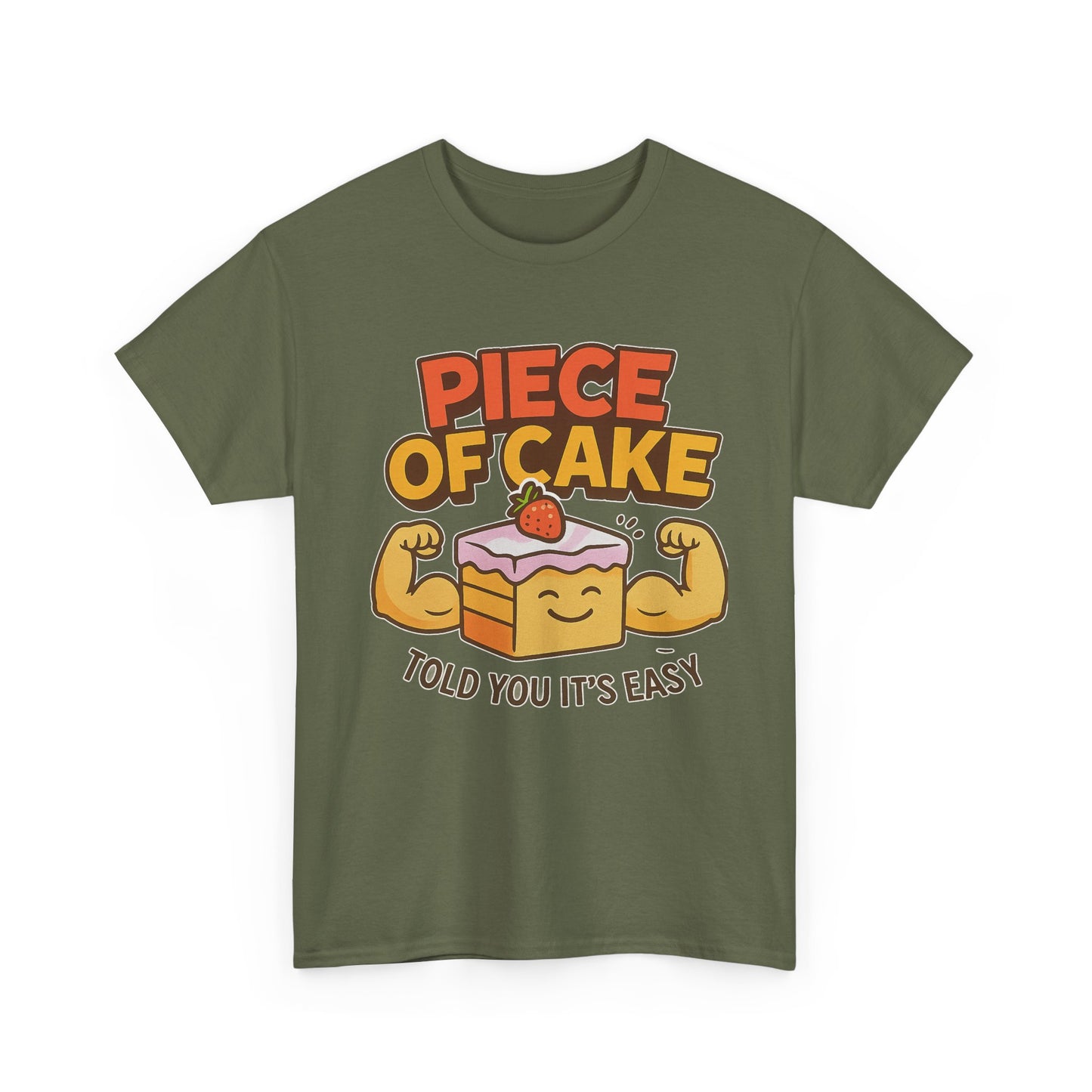 Fun Cake Graphic Tee, Piece of Cake T-Shirt, Foodie Gift, Self-Care Apparel, Birthday Celebration Wear, Casual Everyday Fashion