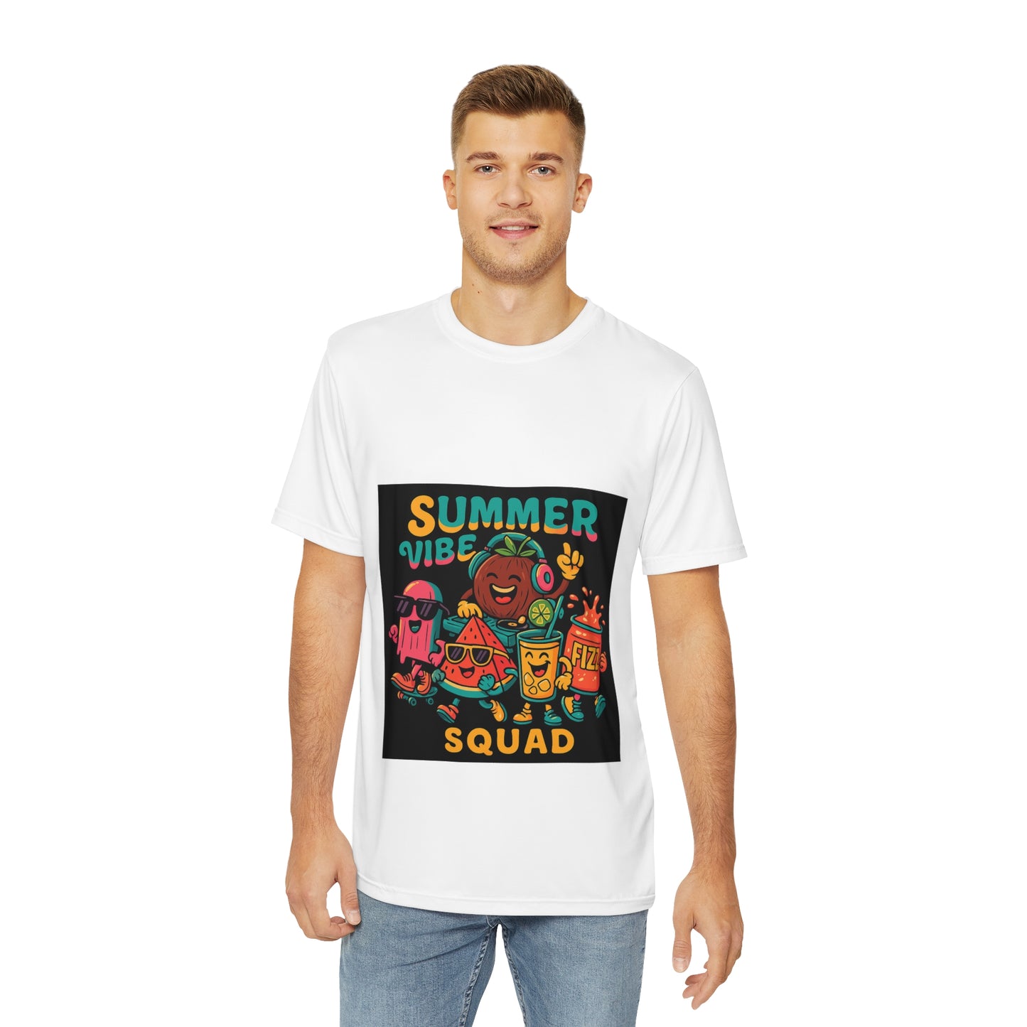 Men's Summer Vibe Tee, Colorful Graphic Tee, Fun Party Shirt, Casual Summer Wear, Festival Outfit, Beach Day Apparel