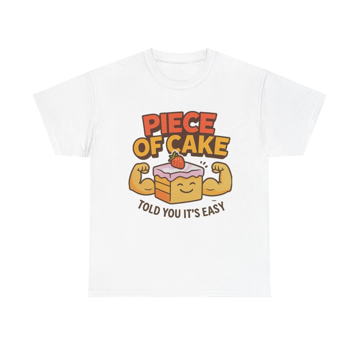 Fun Cake Graphic Tee, Piece of Cake T-Shirt, Foodie Gift, Self-Care Apparel, Birthday Celebration Wear, Casual Everyday Fashion