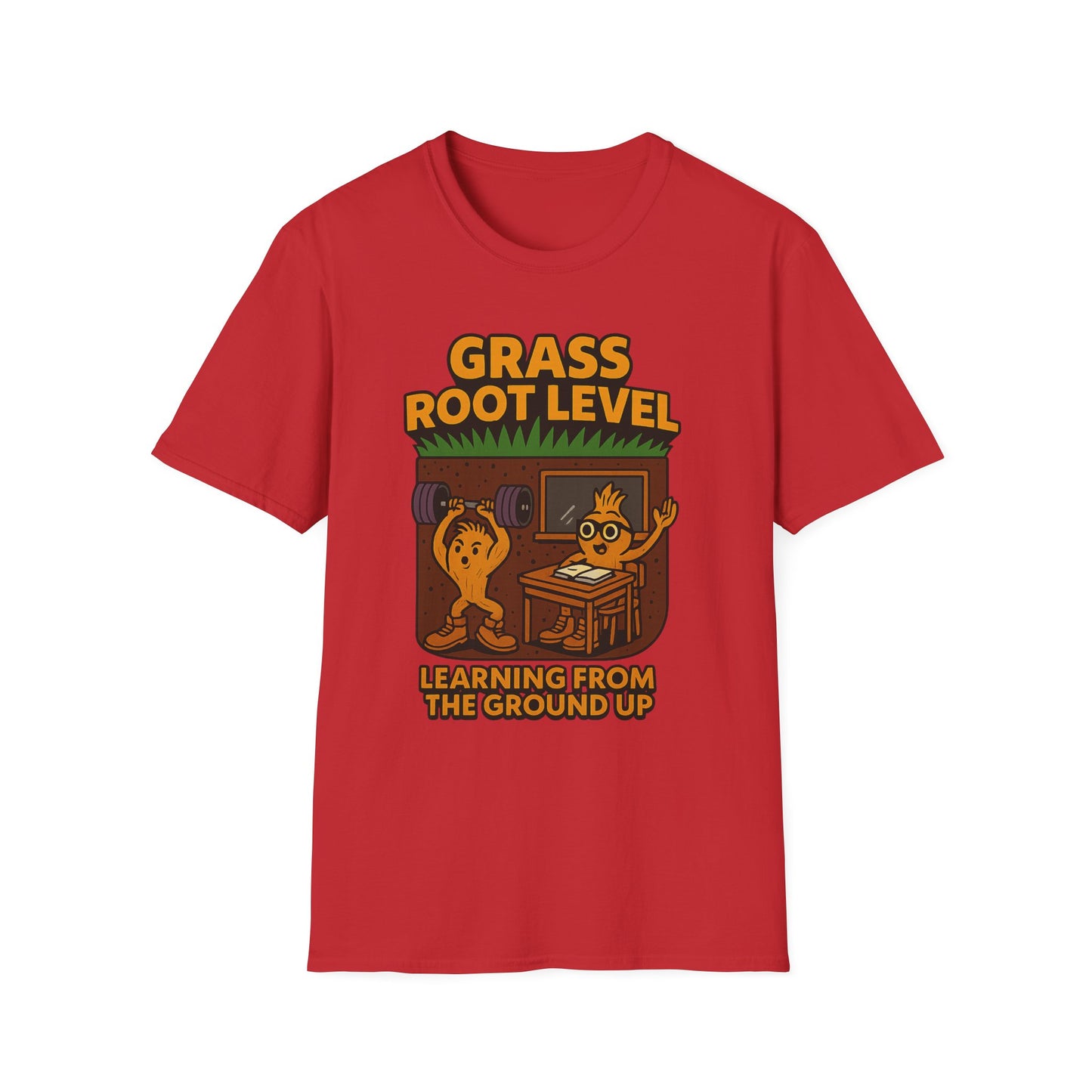 Unisex Eco-Friendly T-Shirt - Grass Root Level, Nature Lover Gift, Sustainable Fashion, Earth Day Tee, Gardening Enthusiast Apparel