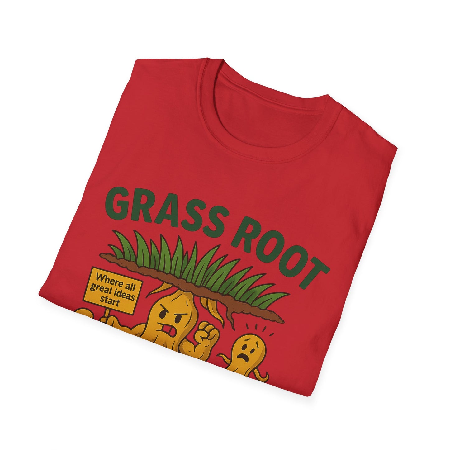 Grass Root Level Unisex T-Shirt - Softstyle Tee for Nature Lovers, Eco-Friendly Gift, Casual Everyday Wear, Sustainable Fashion