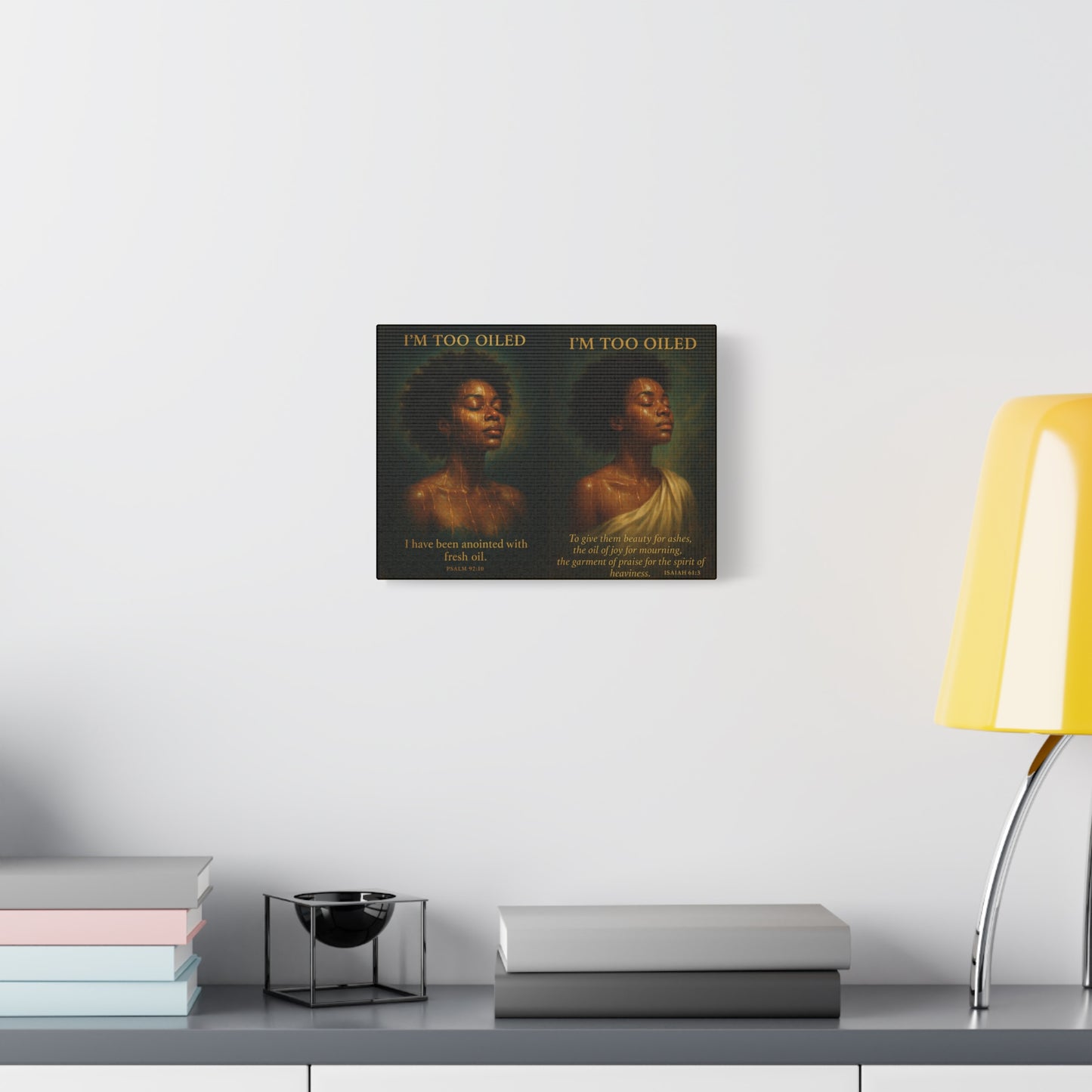 Inspirational Wall Art Canvas, Matte Finish, Faith Decor, Christian Home Art, Gift for Her, Motivational Room Decor, Psalm 92:10