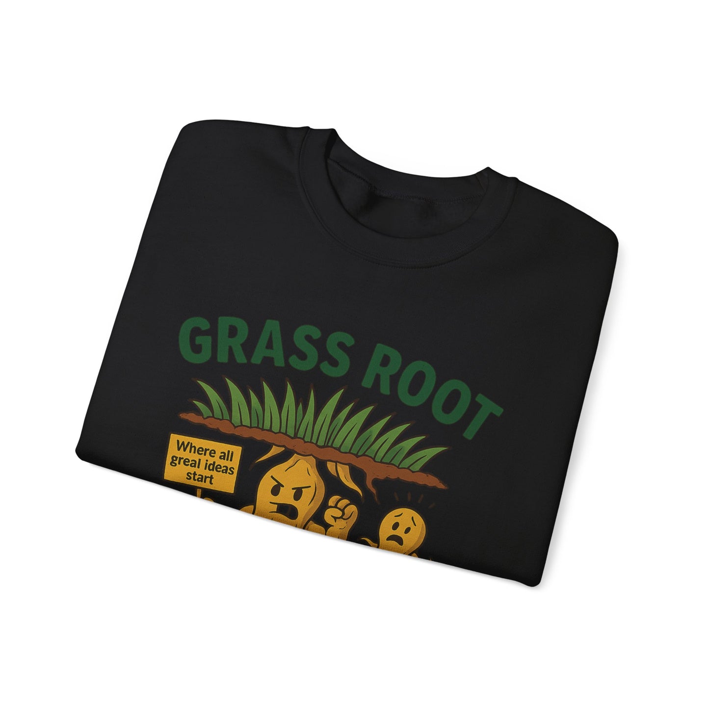 Grass Root Level Crewneck Sweatshirt, Cozy Unisex Sweatshirt, Perfect Gift for Nature Lovers, Plant Lover Apparel, Great for Earth Day