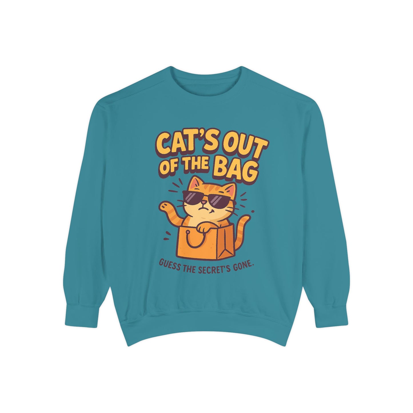 Cat's Out of the Bag Sweatshirt, Cute Cat Lover Gift, Cozy Unisex Pullover, Fun Fashion for Casual Days, Perfect for Birthdays, Cat [...]