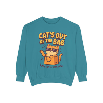 Cat's Out of the Bag Sweatshirt, Cute Cat Lover Gift, Cozy Unisex Pullover, Fun Fashion for Casual Days, Perfect for Birthdays, Cat [...]