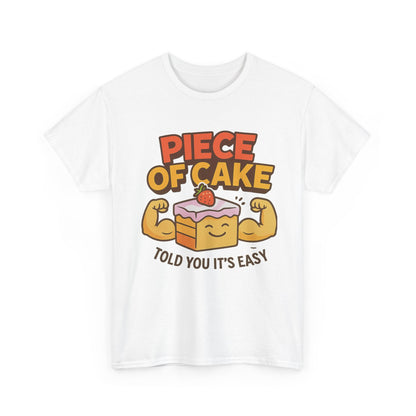 Fun Cake Graphic Tee, Piece of Cake T-Shirt, Foodie Gift, Self-Care Apparel, Birthday Celebration Wear, Casual Everyday Fashion