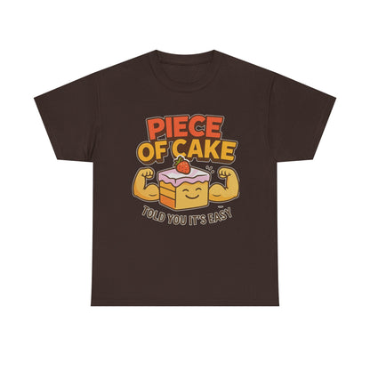 Fun Cake Graphic Tee, Piece of Cake T-Shirt, Foodie Gift, Self-Care Apparel, Birthday Celebration Wear, Casual Everyday Fashion