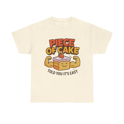 Fun Cake Graphic Tee, Piece of Cake T-Shirt, Foodie Gift, Self-Care Apparel, Birthday Celebration Wear, Casual Everyday Fashion
