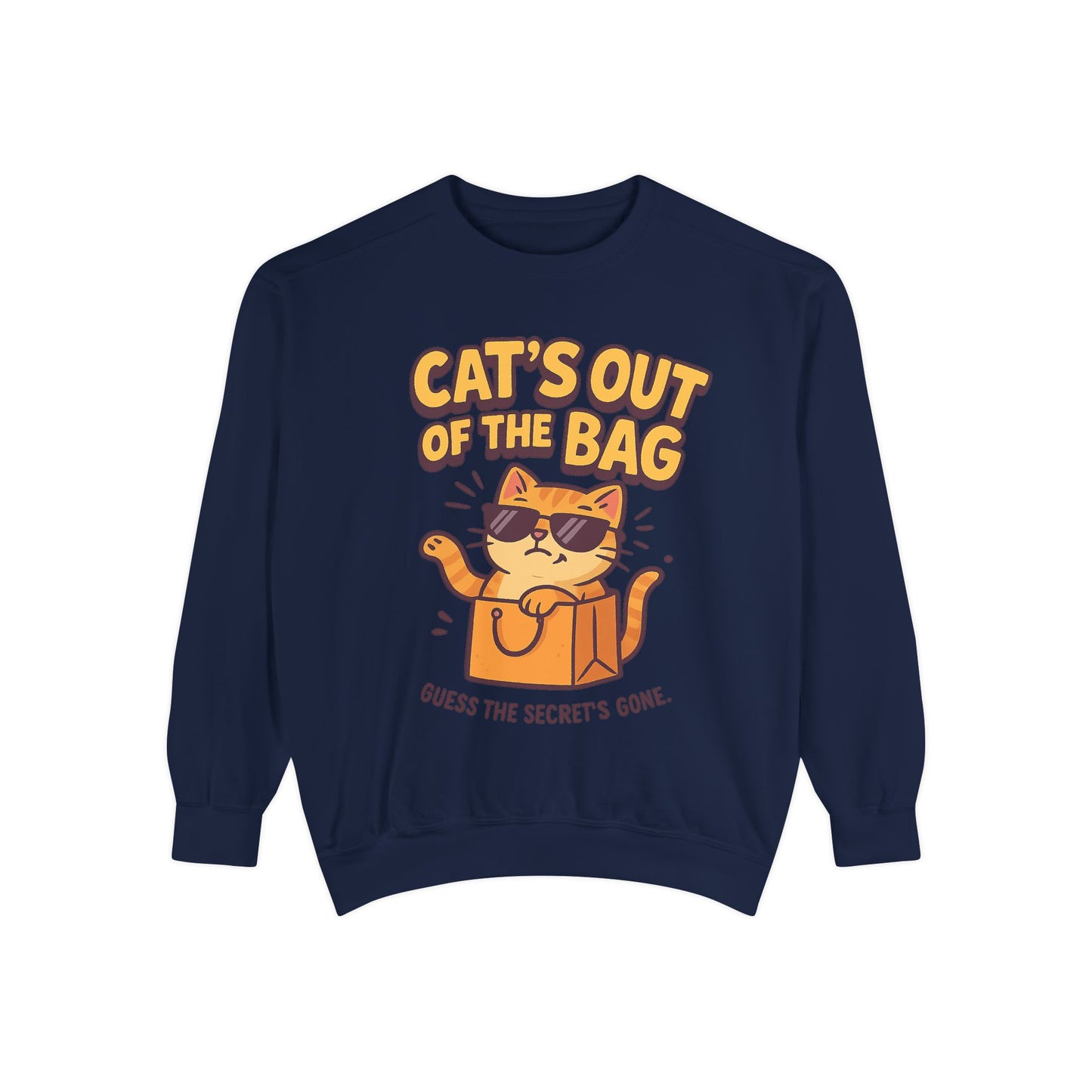 Cat's Out of the Bag Sweatshirt, Cute Cat Lover Gift, Cozy Unisex Pullover, Fun Fashion for Casual Days, Perfect for Birthdays, Cat [...]