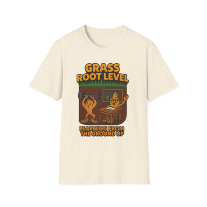 Unisex Eco-Friendly T-Shirt - Grass Root Level, Nature Lover Gift, Sustainable Fashion, Earth Day Tee, Gardening Enthusiast Apparel