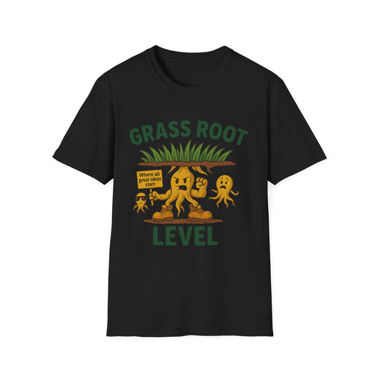 Grass Root Level Unisex T-Shirt - Softstyle Tee for Nature Lovers, Eco-Friendly Gift, Casual Everyday Wear, Sustainable Fashion