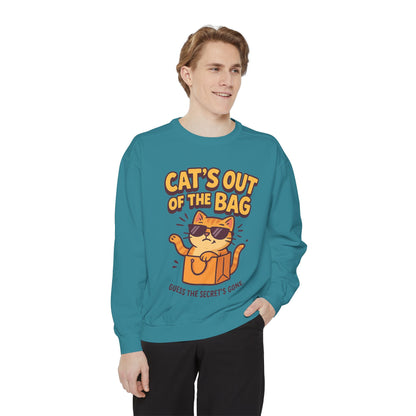 Cat's Out of the Bag Sweatshirt, Cute Cat Lover Gift, Cozy Unisex Pullover, Fun Fashion for Casual Days, Perfect for Birthdays, Cat [...]