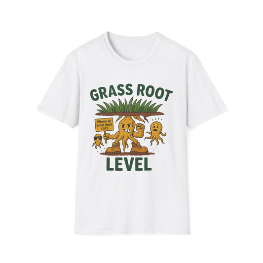 Grass Root Level Unisex T-Shirt - Softstyle Tee for Nature Lovers, Eco-Friendly Gift, Casual Everyday Wear, Sustainable Fashion