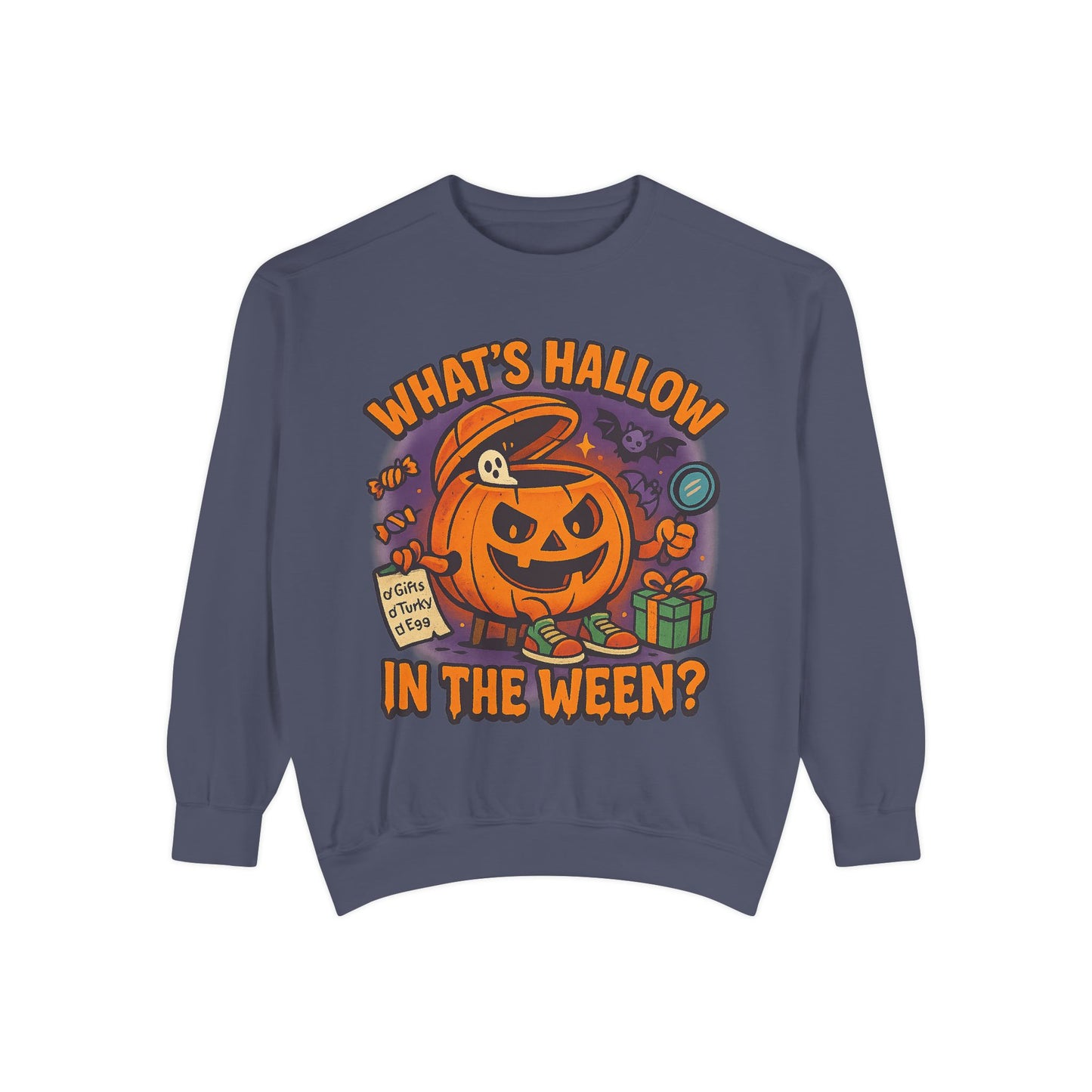 Halloween Themed Unisex Sweatshirt - What's Hallow in the Ween? Printify