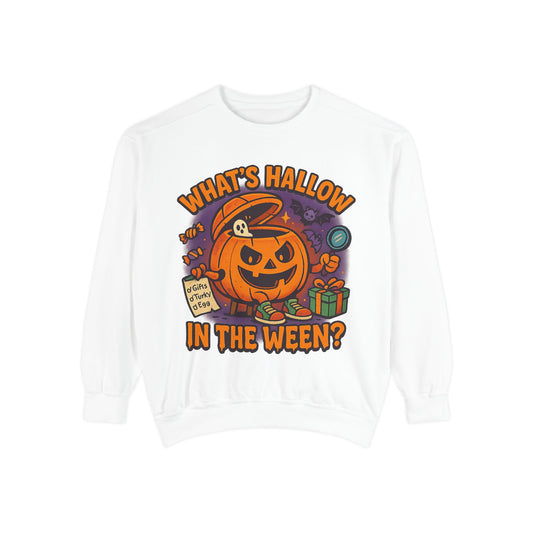 Halloween Themed Unisex Sweatshirt - What's Hallow in the Ween? Printify