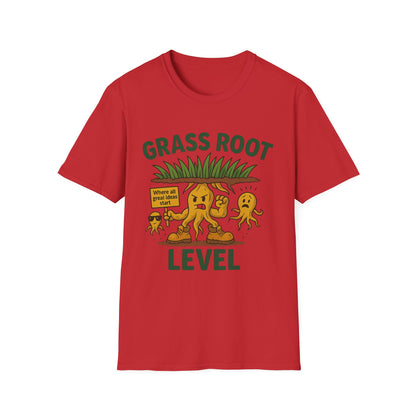 Grass Root Level Unisex T-Shirt - Softstyle Tee for Nature Lovers, Eco-Friendly Gift, Casual Everyday Wear, Sustainable Fashion