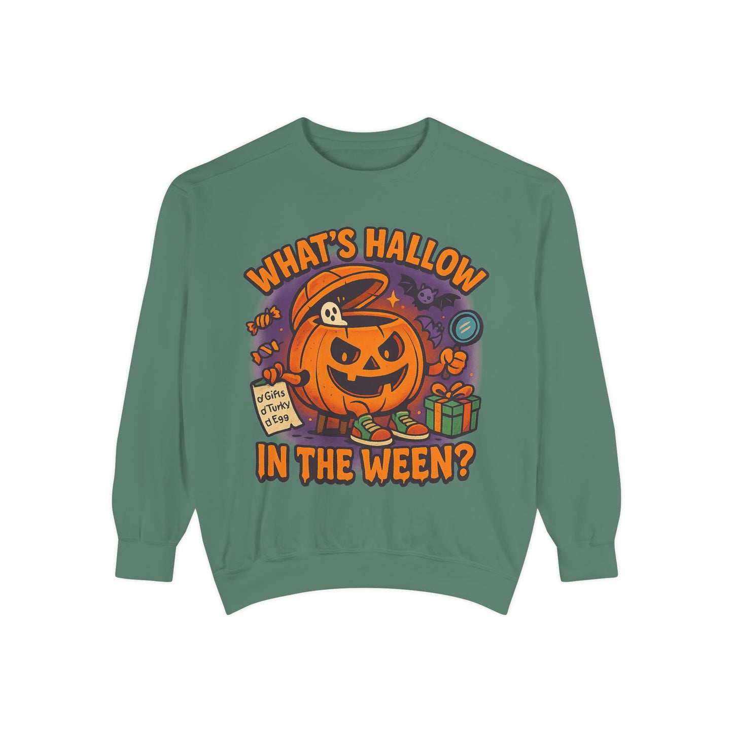 Halloween Themed Unisex Sweatshirt - What's Hallow in the Ween? Printify