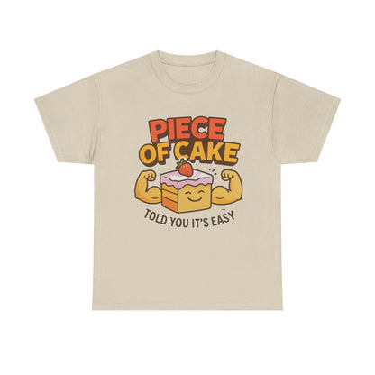 Fun Cake Graphic Tee, Piece of Cake T-Shirt, Foodie Gift, Self-Care Apparel, Birthday Celebration Wear, Casual Everyday Fashion